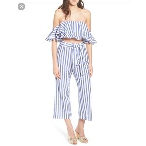 NWOT Wayf Stripe 2 Piece Crop Set